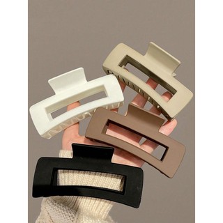 3Ps piranha grande Garra De Cabelo De Plástico Em Formato Quadrado Minimalista Feminino, Estilo Moderno E Versátil, Adequado Para Uso Diário, Sair E Tomar Banho