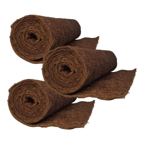 Kit 3 Mantas De Fibra De Coco 0,50 X 2 Metros 1mm Espessura