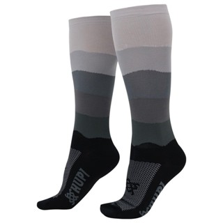 Meia HUPI Longa Colors Preto e Cinza em Oferta na Shopee