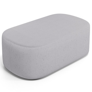Puff Decorativo Orgânico Para Living Quarto 100cm Doha W01 Linho Cinza - Lyam Decor em Oferta na Shopee