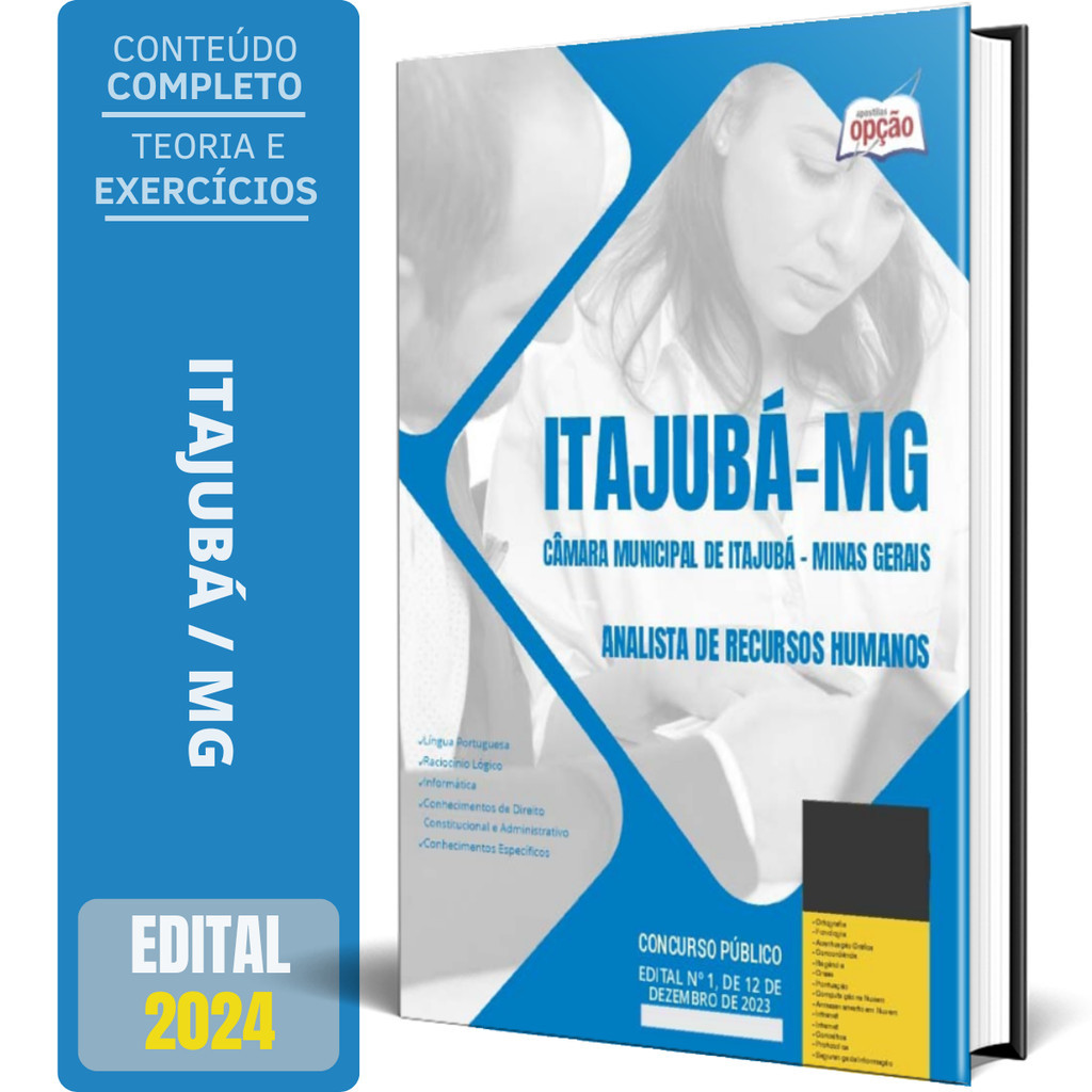 Apostila Câmara de Itajubá MG 2024 - Analista de Recursos Humanos