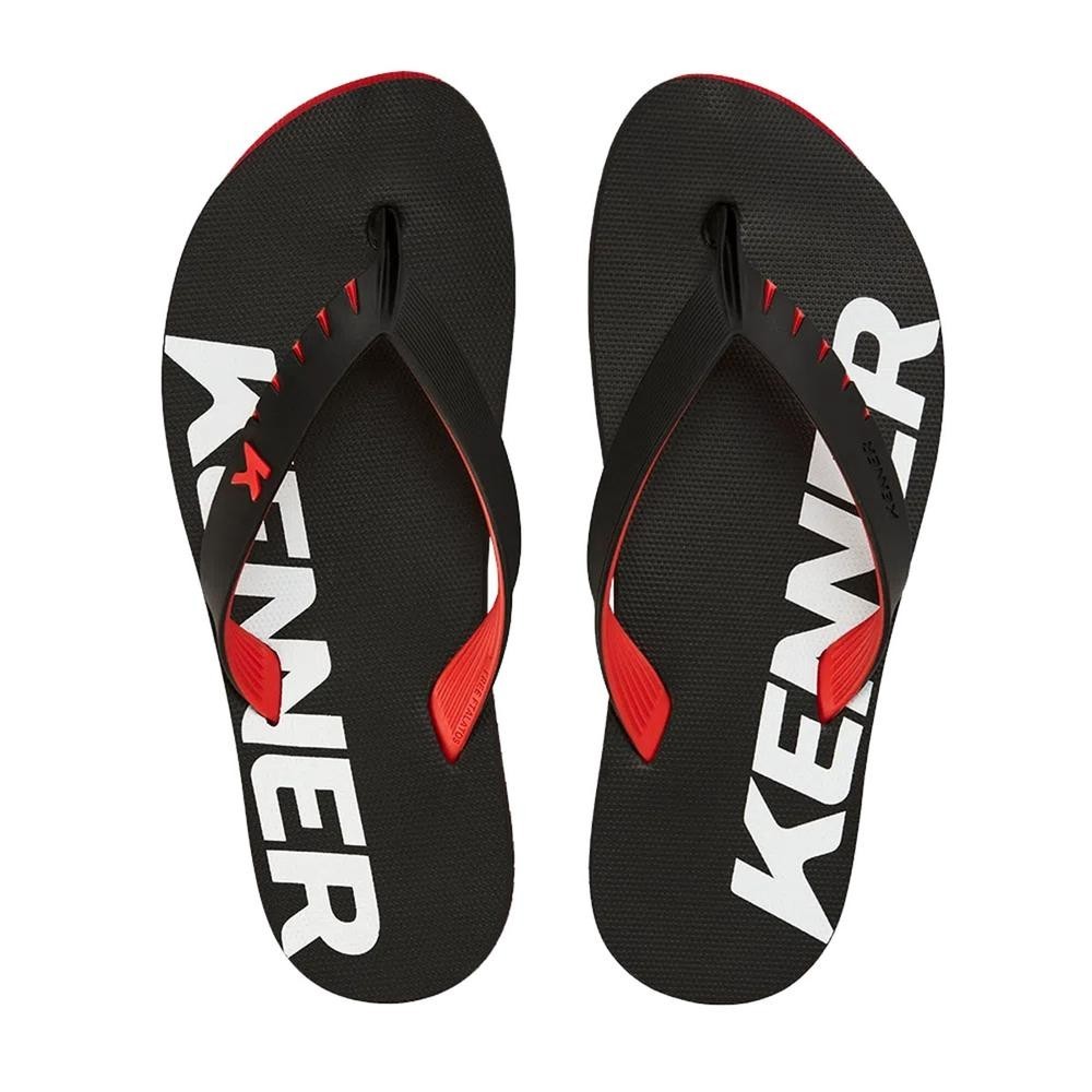Detalhes do Chinelo Kenner Red Masculino - Preto e Vermelho