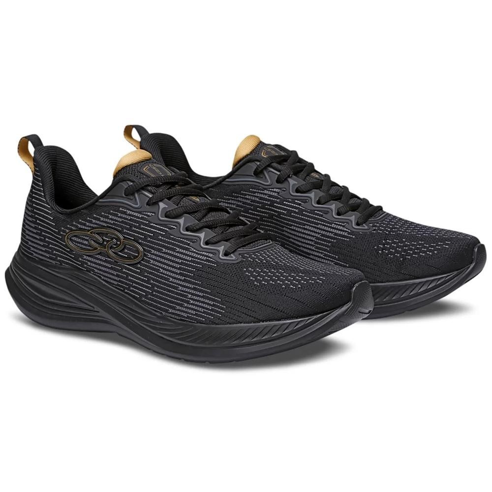 Tênis Olympikus Marte Masculino - Preto e Dourado em Oferta na Shopee