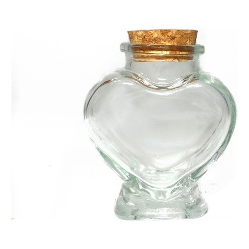 Kit Pote Vidro Coração Rolha Tempero/lembrancinha 70ml 25un em Oferta na Shopee