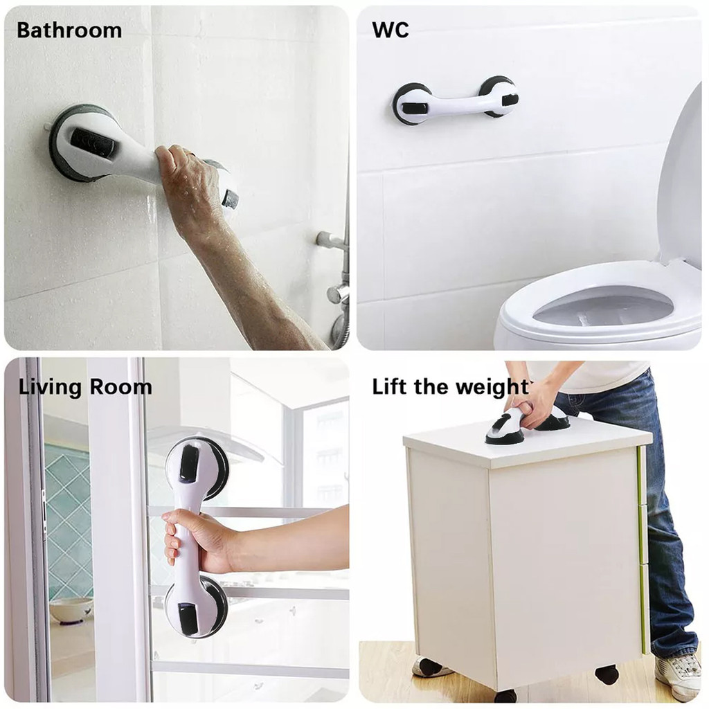 Barra Apoio Portátil Idosos Banheiro Segurança Ventosa