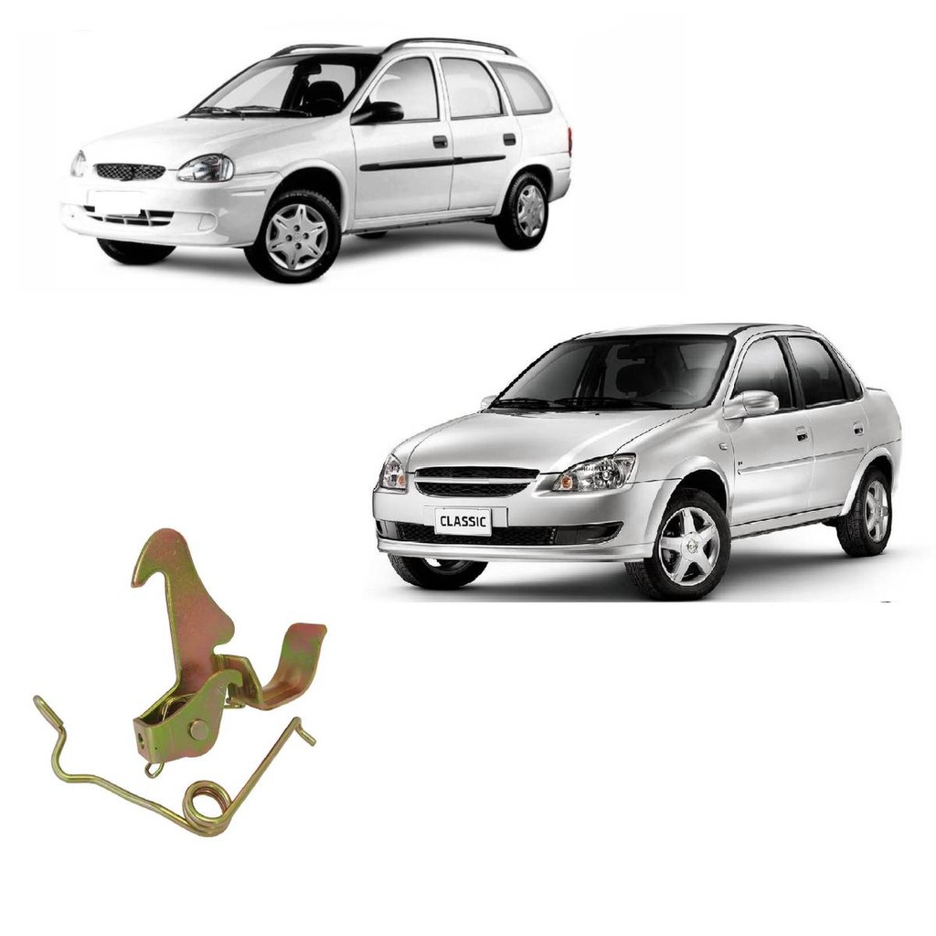 Fechadura Superior E Mola Inferior do Capo GM Classic 04 a 16 Corsa Sedan GI 96 a 02 Corsa Wagon I 97 a 01 Corsa Pick