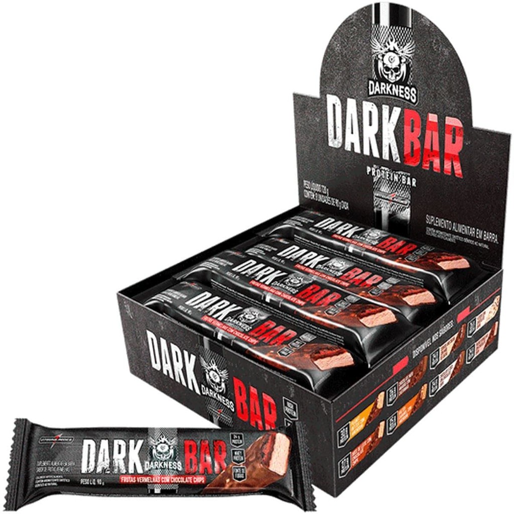 Barra de Proteína Dark bar (caixa com 8 unidades) - Darkness em Oferta na Shopee