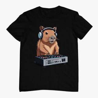 Camiseta Masculina Algodão Capivara DJ Manga Curta Promoção em Oferta na Shopee