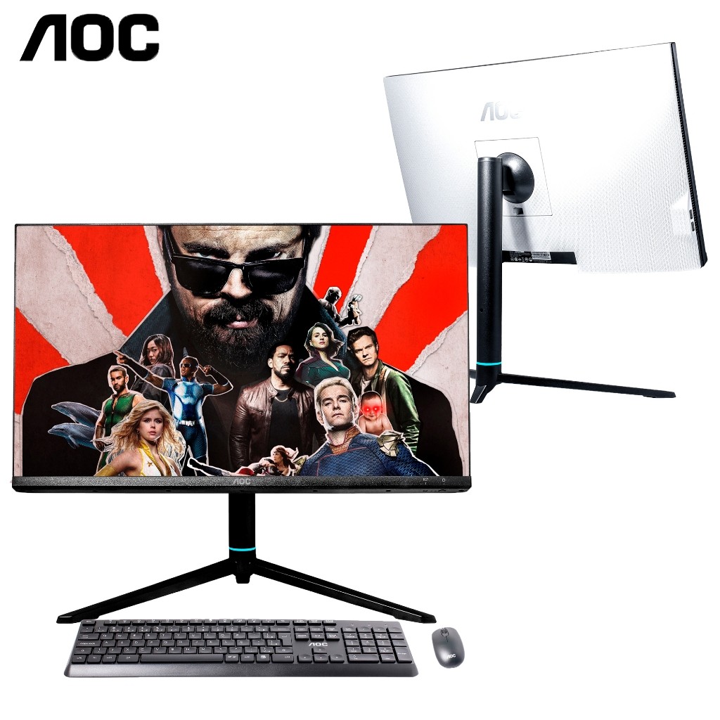 All in One Pc AOC Computador Tela Full HD 23.8'' 8GB DDR4 512GB SSD Intel Celeron N95 Teclado Mouse
