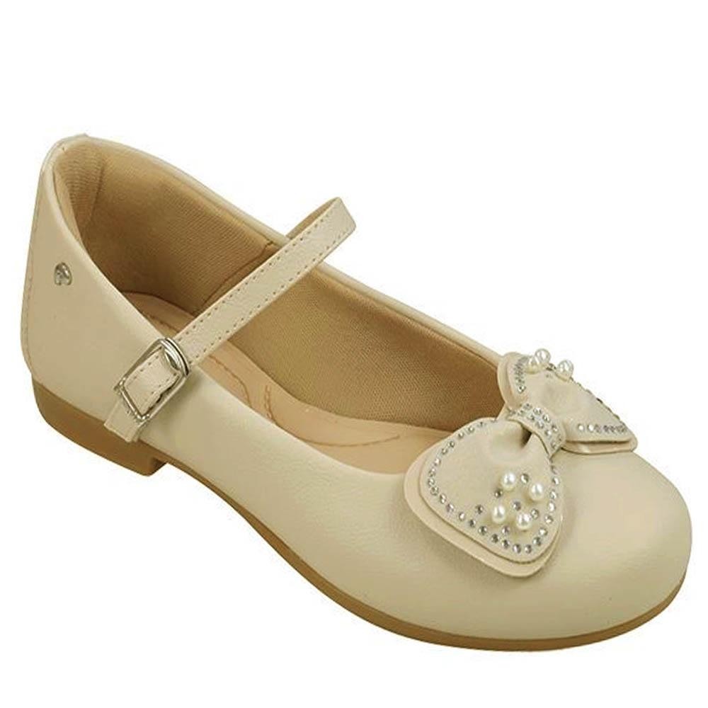 SAPATILHA INFANTIL PAMPILI ANGEL FIVELA COM LAÇO STRASS NUDE
