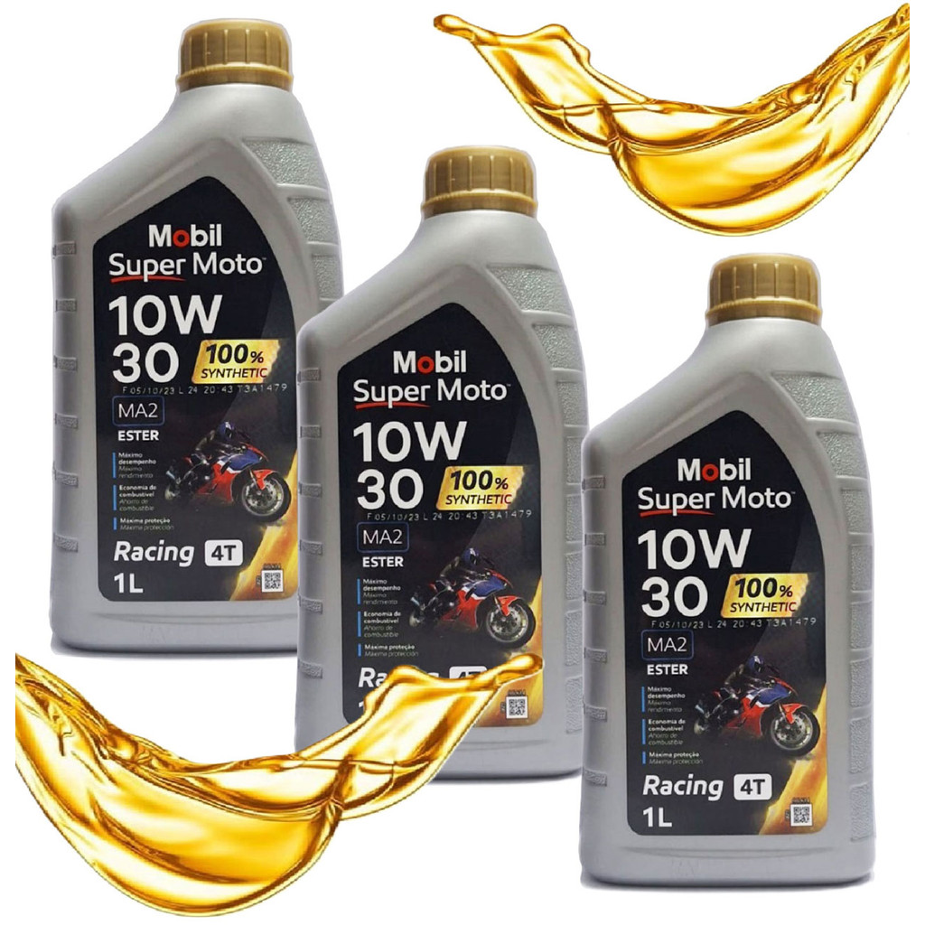 Óleo Sintético 10w30 Mobil Racing (3 Litros) em Oferta na Shopee