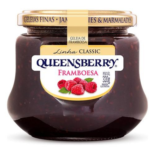 Pote Geleia Queensberry Classic Framboesa em Oferta na Shopee