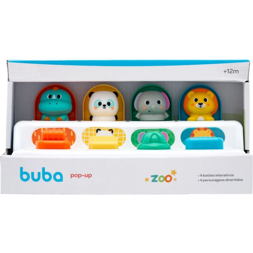 Brinquedo Bubazoo Animalzinhos Coloridos Pop Up 17876 - Buba - Mom & Baby