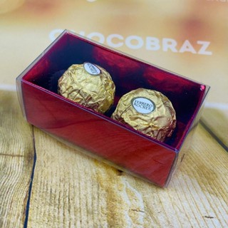 70 Caixa P/2 Doces Vermelha Textura com Visor PVC N2 ASSK em Oferta na Shopee