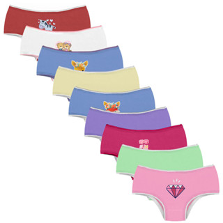 Kit Com 9 Calcinhas Infantil Kids Básica Confortável Algodão