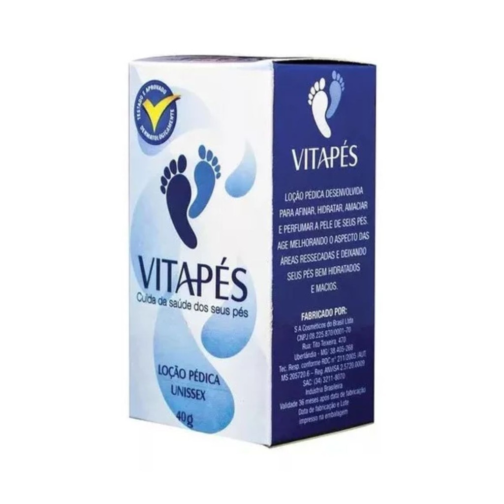 Loção Pédica Unissex Vitapés Hidratante Amaciante 40g - Beauty