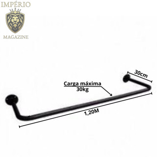 Kit 2 Suporte Expositor de Parede para Loja - 1.20m em Aço Carbono em Oferta na Shopee