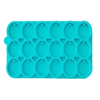 Molde Silicone Resina Oval (4cm) 18 pingente Chaveiros com pino R-608 em Oferta na Shopee