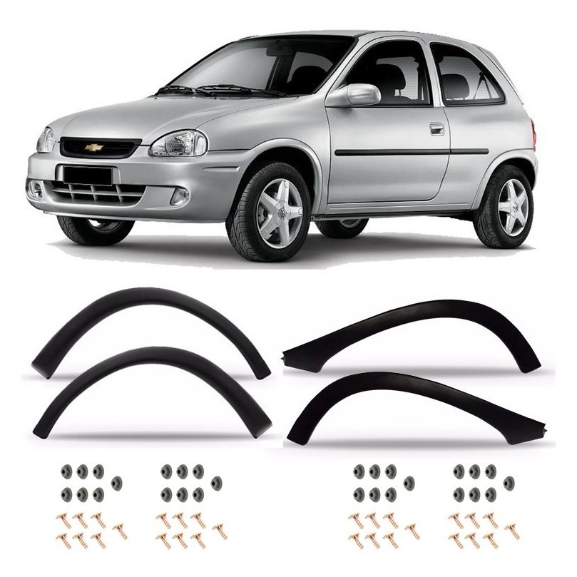 Kit Moldura Paralama Corsa Wind Hatch 1994 1995 A 1999 4pcs