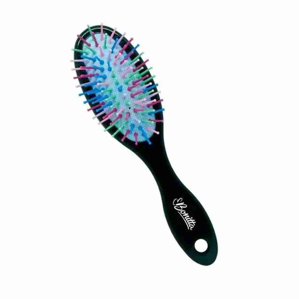 Escova de Cabelo Bonitta Oval Almofadada Cerdas Coloridas Uso Diário 662BT em Oferta na Shopee