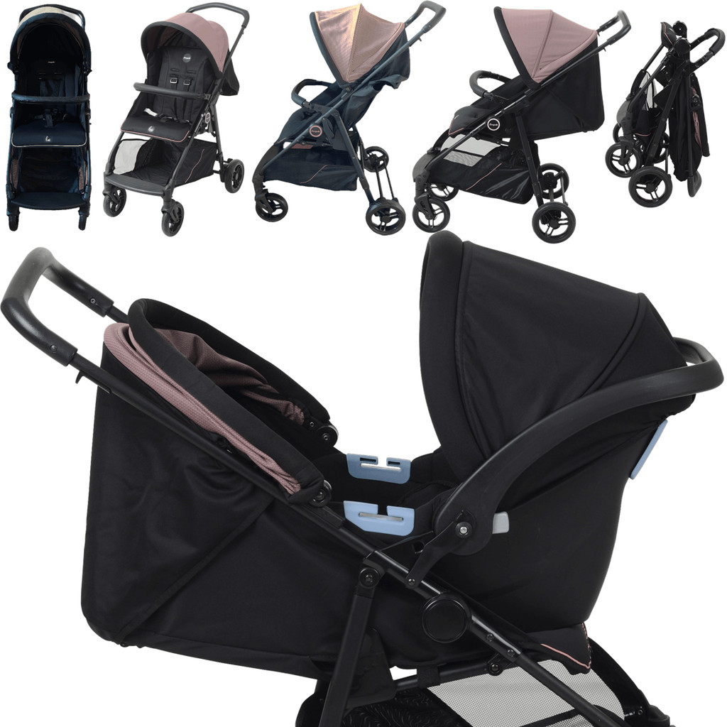 Detalhes do Carrinho de Bebe Passeio com Bebe Conforto Burigotto Lui Rose