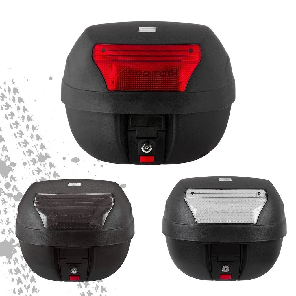Bau Bauleto Caixa Pequena 28 litros para Moto Motocicleta Motociclista Motoboy Vermelho
