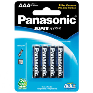 Pilha Comum AAA4 Palito Hyper C/4un - PANASONIC