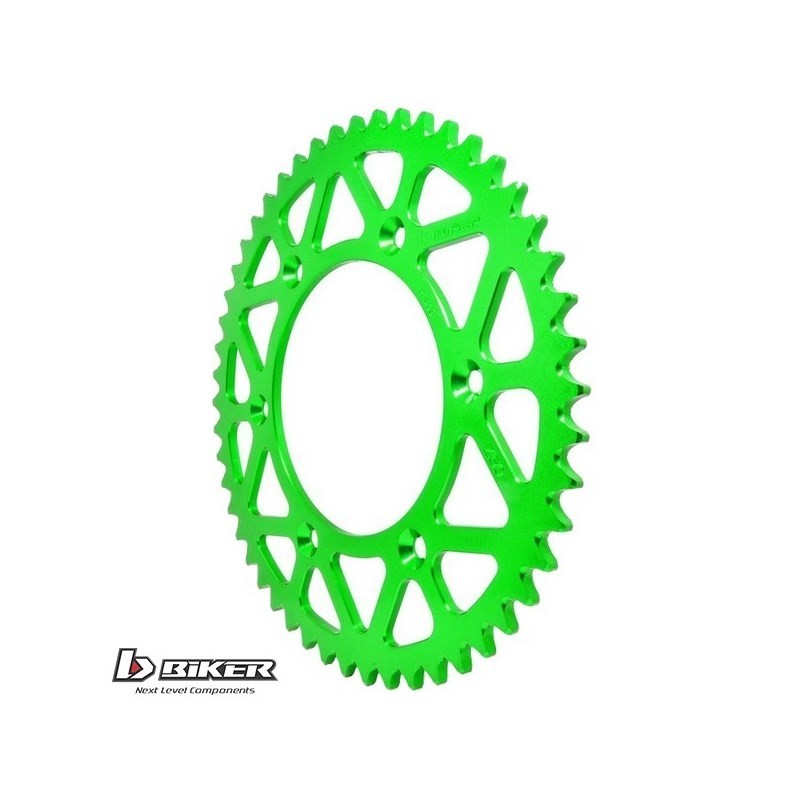 Coroa de Alumínio Kxf 250 - Kxf 450 - Klx 450 - Kx 125 - Kx 250 Biker Verde