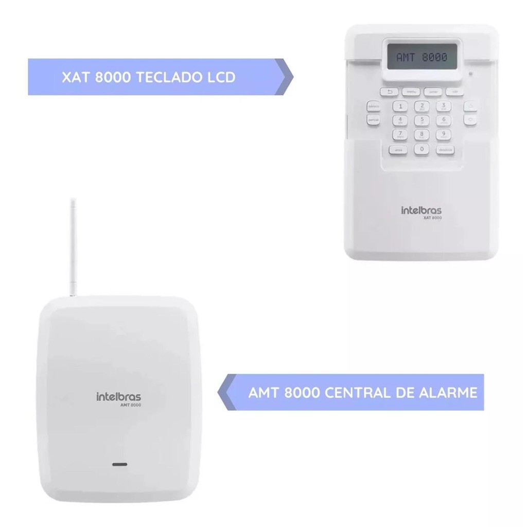 Kit Alarme Wifi Amt 8000 Pro 4 Sensor Movimento Pet Externo