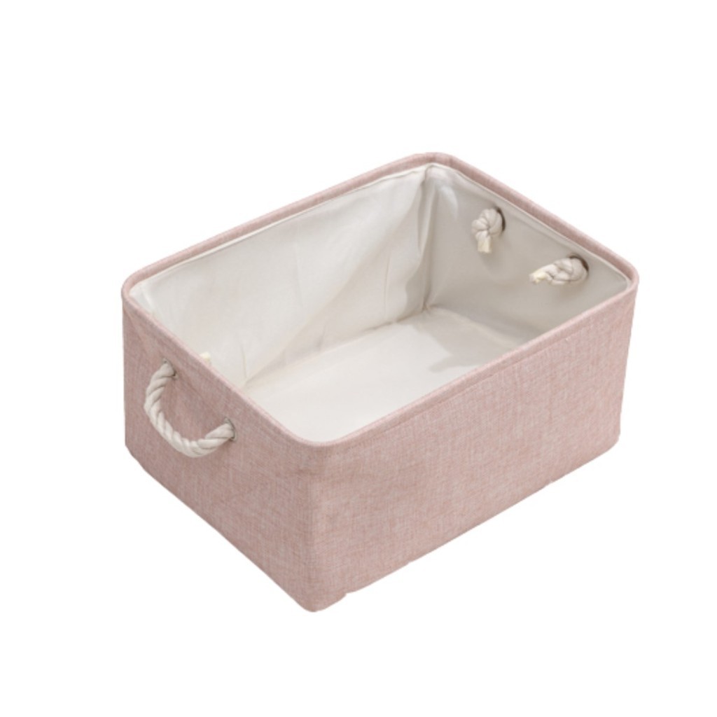 1 Caixa Cesto Organizador De Tecido Linho dobrável 38x48x30 Liso Grande em Oferta na Shopee