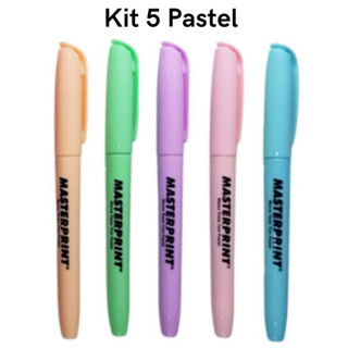 Kit 5 Canetas Marca Texto Tom Pastel Rosa Azul Rose Verde Lilas Grifa Texto Masterprint em Oferta na Shopee