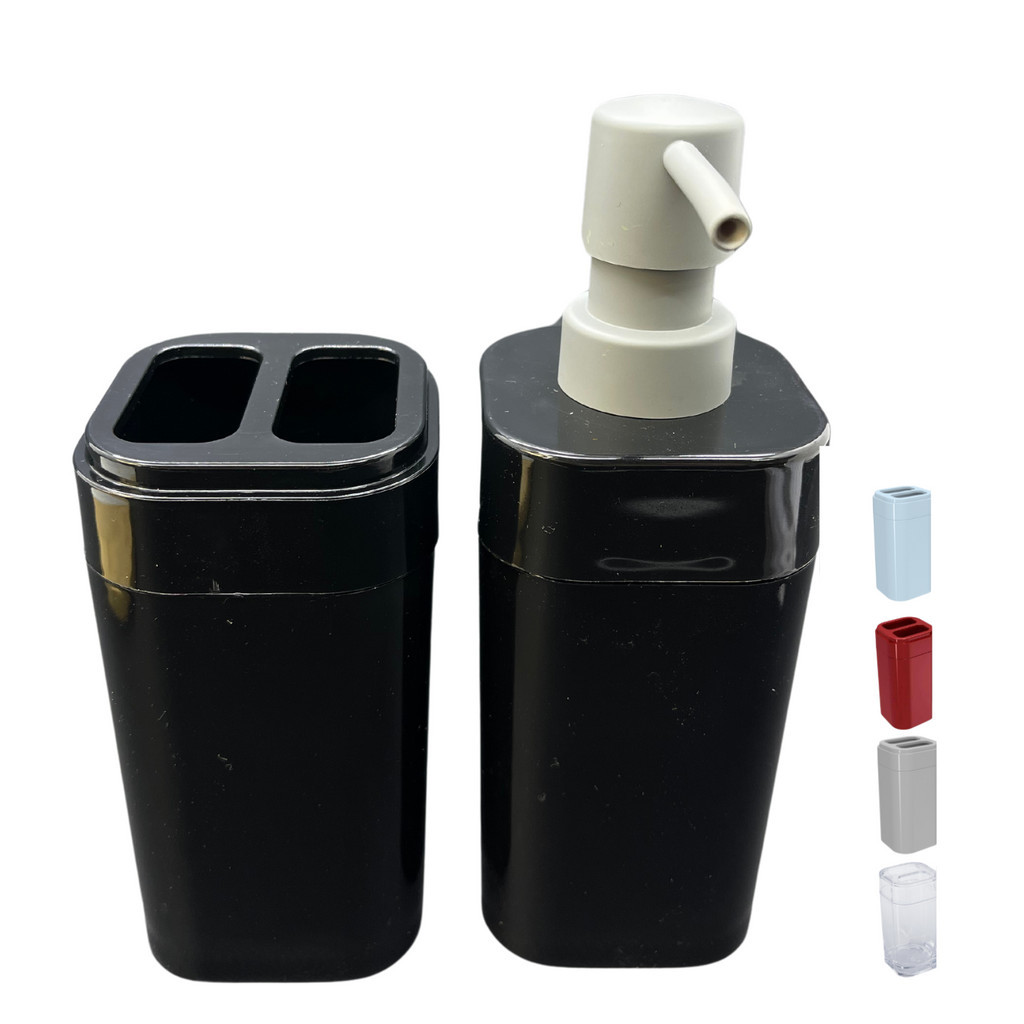 Kit Acessórios Banheiro Lavabo Conjunto Organização 2 Peças Porta Escova e Sabão Coza em Oferta na Shopee