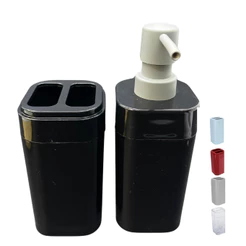 Kit Acessórios Banheiro Lavabo Conjunto Organização 2 Peças Porta Escova e Sabão Coza