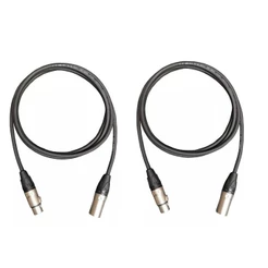 Kit 2 Cabo Microfone Xlr Canon Balanceado Macho X Femea 10m