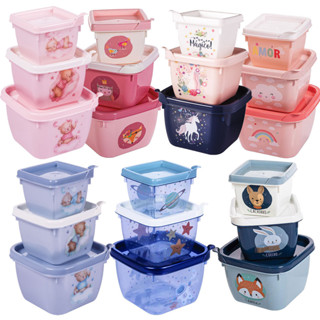 Conjunto de Potes para Alimento Papinha 3 Unidades 140 270 470 ml Encaixáveis Plasutil em Oferta na Shopee