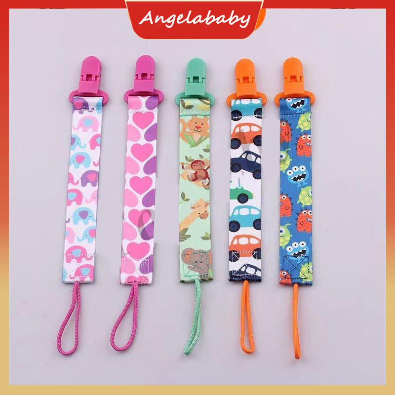 Baby Pacifier Clip Com Corrente/Hold Cartoon Print Kids/Teether Toy Lanyard Anti-Queda em Oferta na Shopee