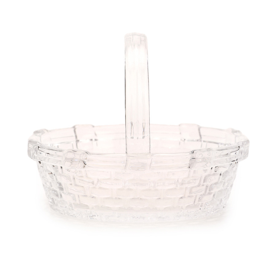 Cesta Decorativa de Vidro Oval - 13cm - 1 unidade - Cromus - Rizzo