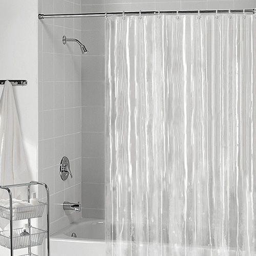 Cortina Box Banheiro Pvc Transparente Flexivel Presilhas Para Instalação Medida 2.50X1.40 Metros