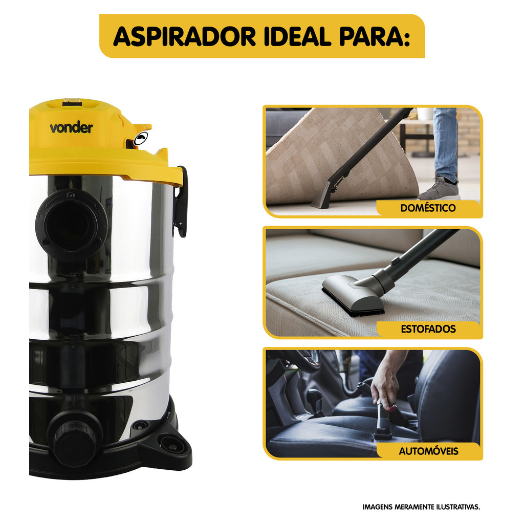 Aspirador De Pó e Líquidos 1200W 30 Litros APV 1230 127V Vonder · foto 2