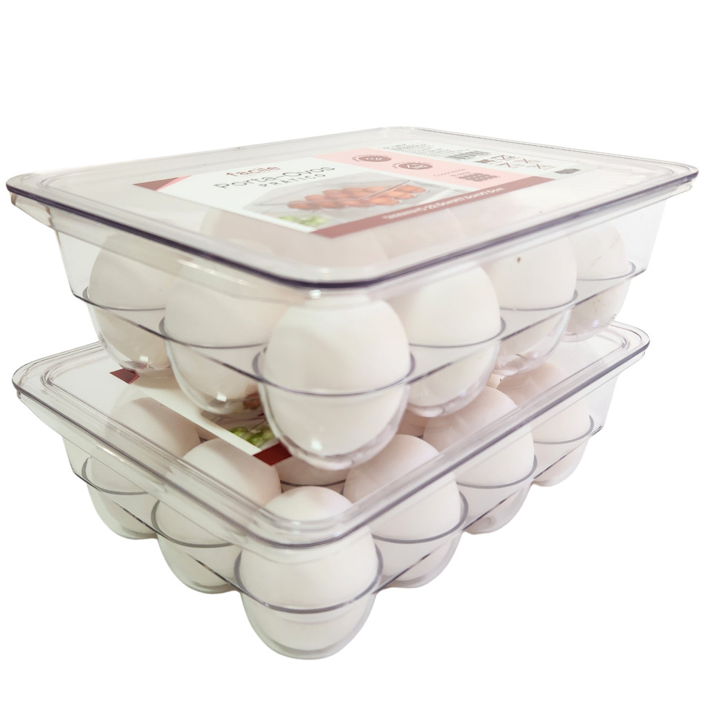 1 Organizador Porta Ovos Geladeira Cozinha Acrilico 12 ovos em Oferta na Shopee