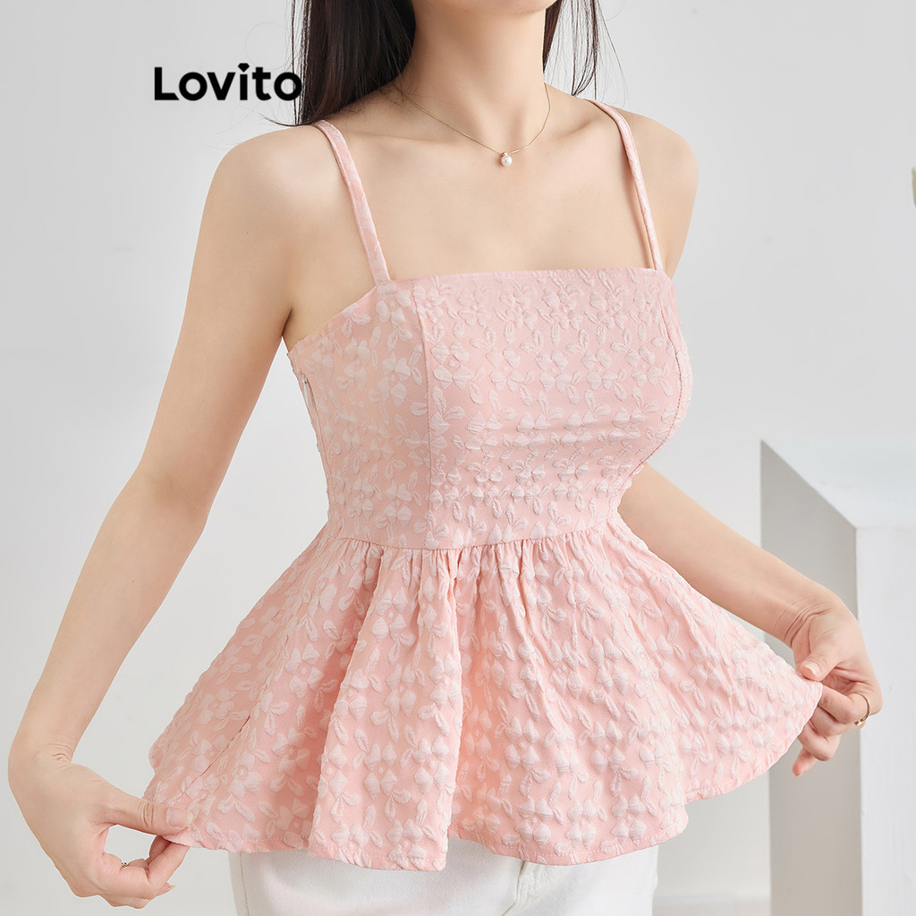 Lovito Regata Fofa De Verão/Primavera Com Estrutura Regata Para Mulheres L118ED381 em Oferta na Shopee