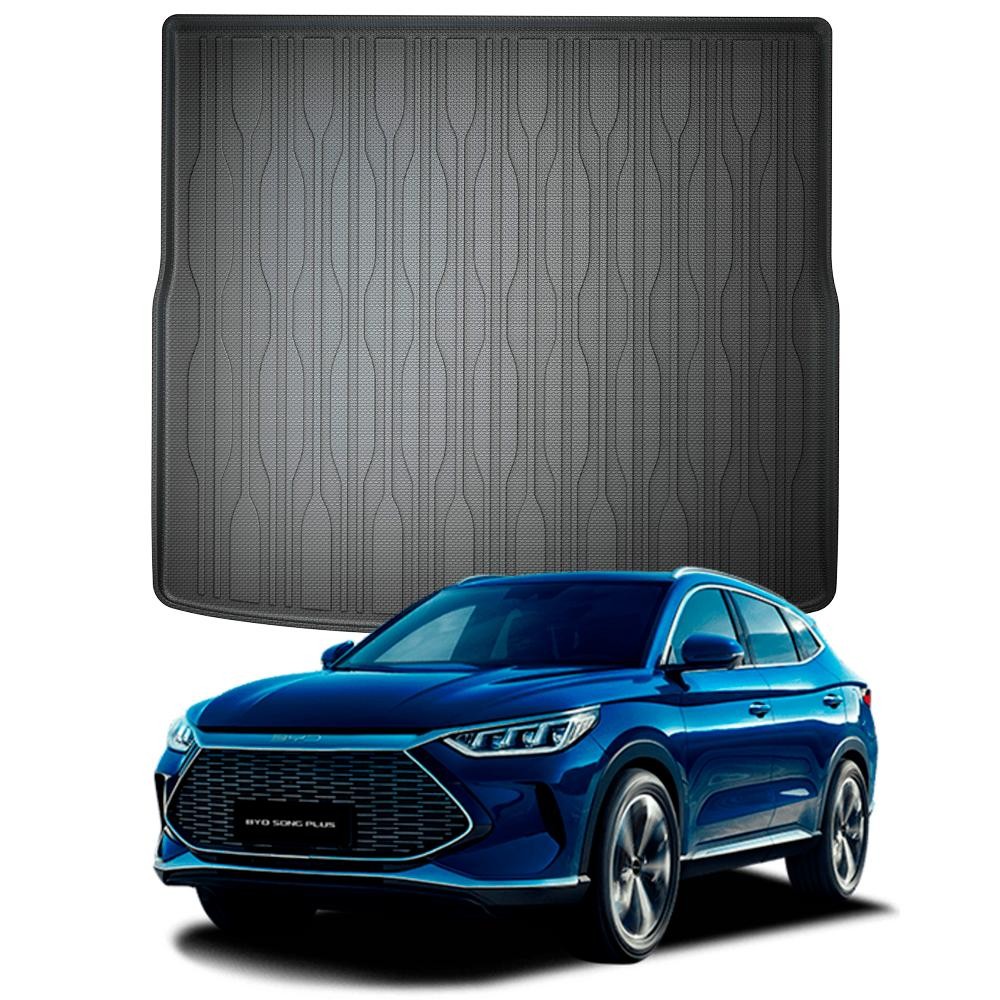 Tapete Automotivo Bandeja Emborrachada Antiderrapante Para Carro BYD Song Plus Porta Mala 3D Ekap