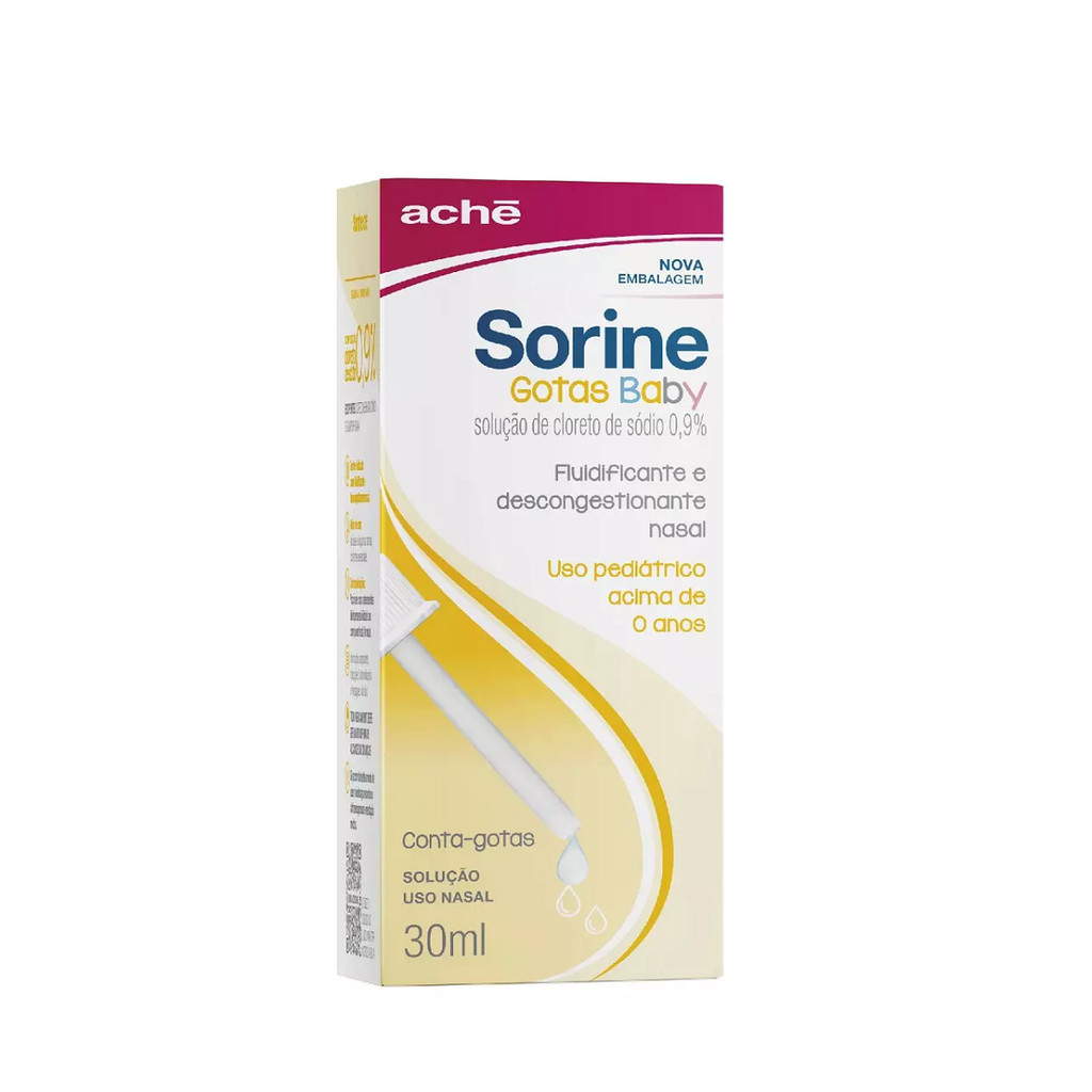 Sorine Infantil 30ml Descongestionante Nasal em Gotas - Aché