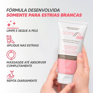 Creme Para Linhas Esticadas Brancas E Velhas-Cicatriz Branca-Anti-Da Barriga , Pernas , Braços , Glúteos , Quadril Ou Seios . 1 Tubo De 50g