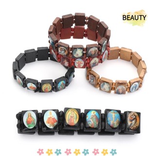 Pulseira BEAU Mulher Homem Religioso Preto Cor Jesus
