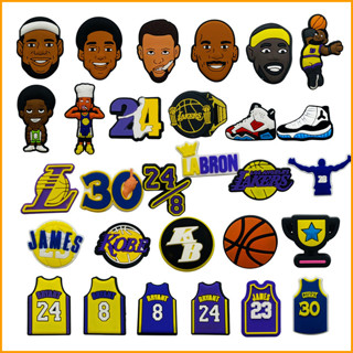 Clog Shoe Charms Profissional Estrela Basquete DIY Botão Pingente Combinado em Oferta na Shopee