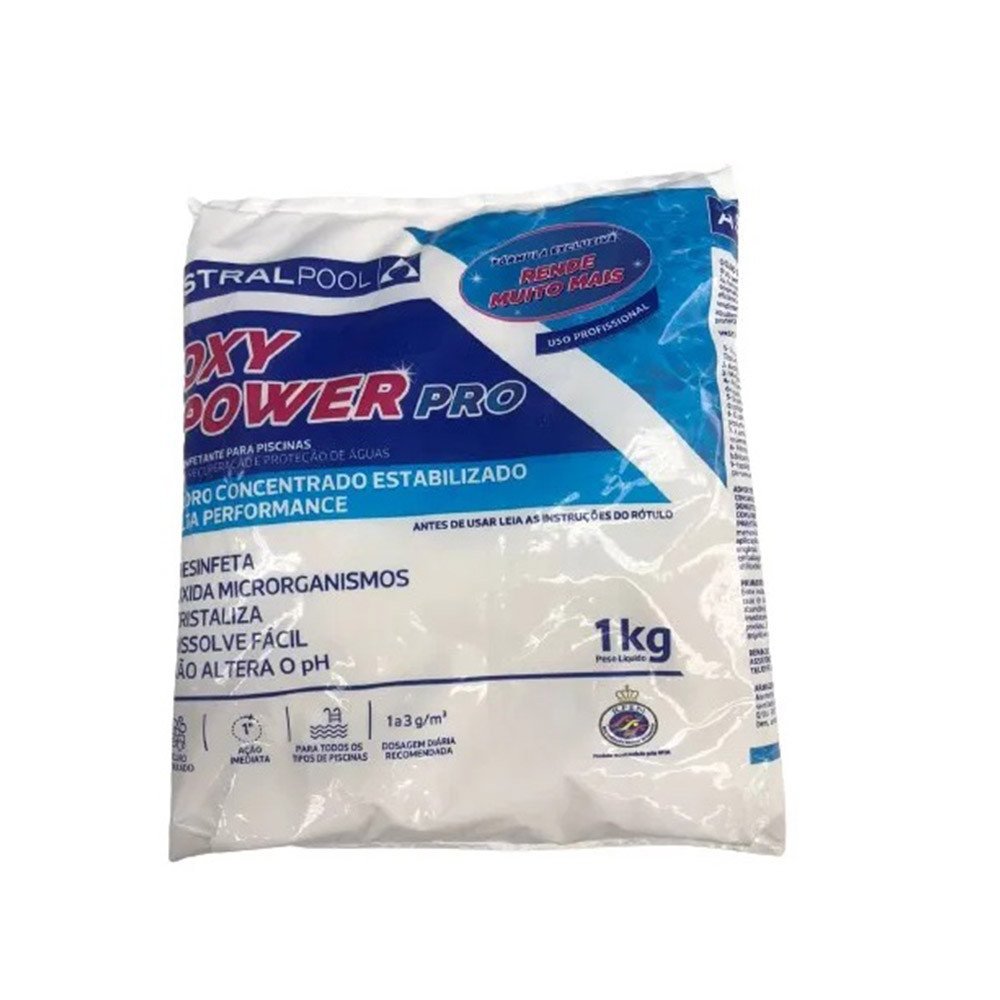 Cloro para Piscina Oxy Power Pro 1kg | Recuperação e Proteção da Água