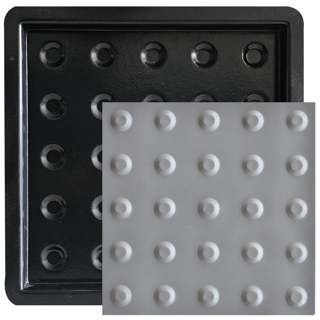Forma Piso Tátil Alerta Abs 3d Concreto