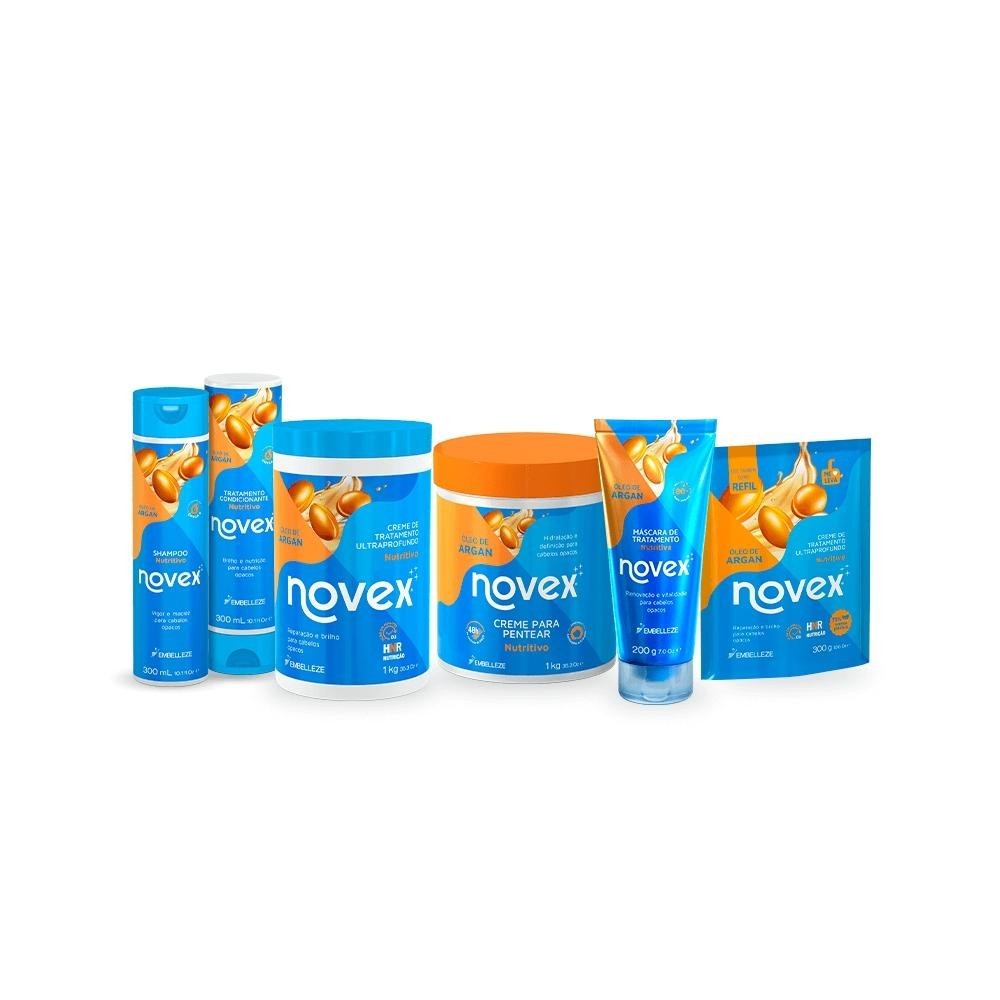 Kit Novex Óleo de Argan Família Completa em Oferta na Shopee