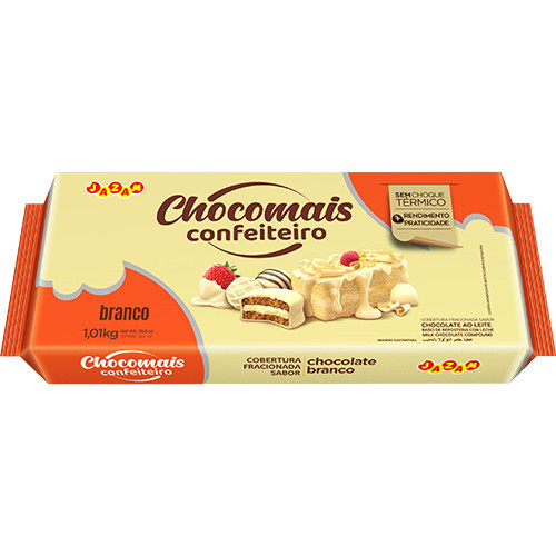 Barra de Chocolate Branco Chocomais Confeiteiro 1,01kg - Jazam